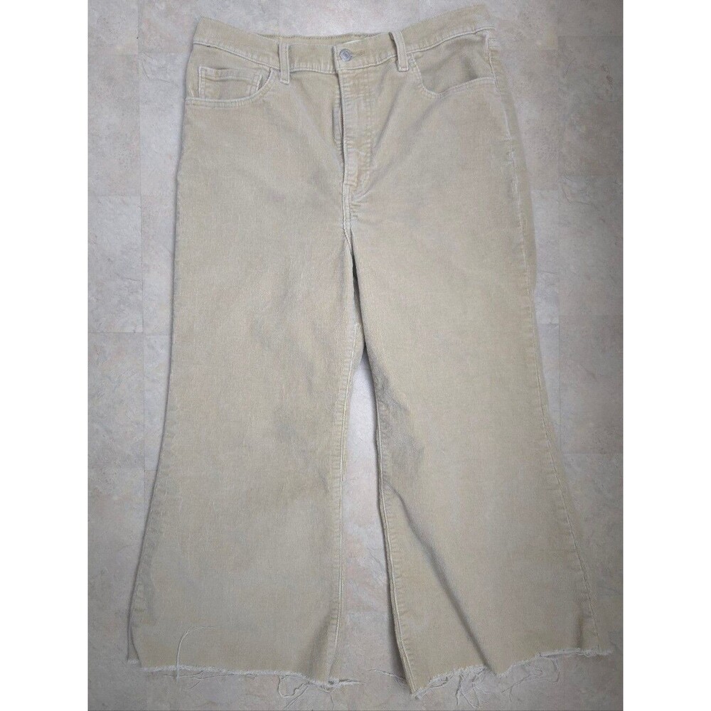 Levi's Beige Corduroy Pants - Ribcage Bell Flare Jeans